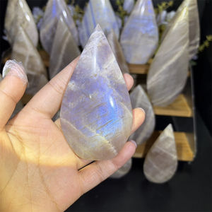 Ornamento in <span class=keywords><strong>Pietra</strong></span> <span class=keywords><strong>di</strong></span> <span class=keywords><strong>Luna</strong></span> <span class=keywords><strong>Blu</strong></span> Intagliata per Cristalloterapia, Decorazione Casa, Vendita all'Ingrosso - Product Image 2