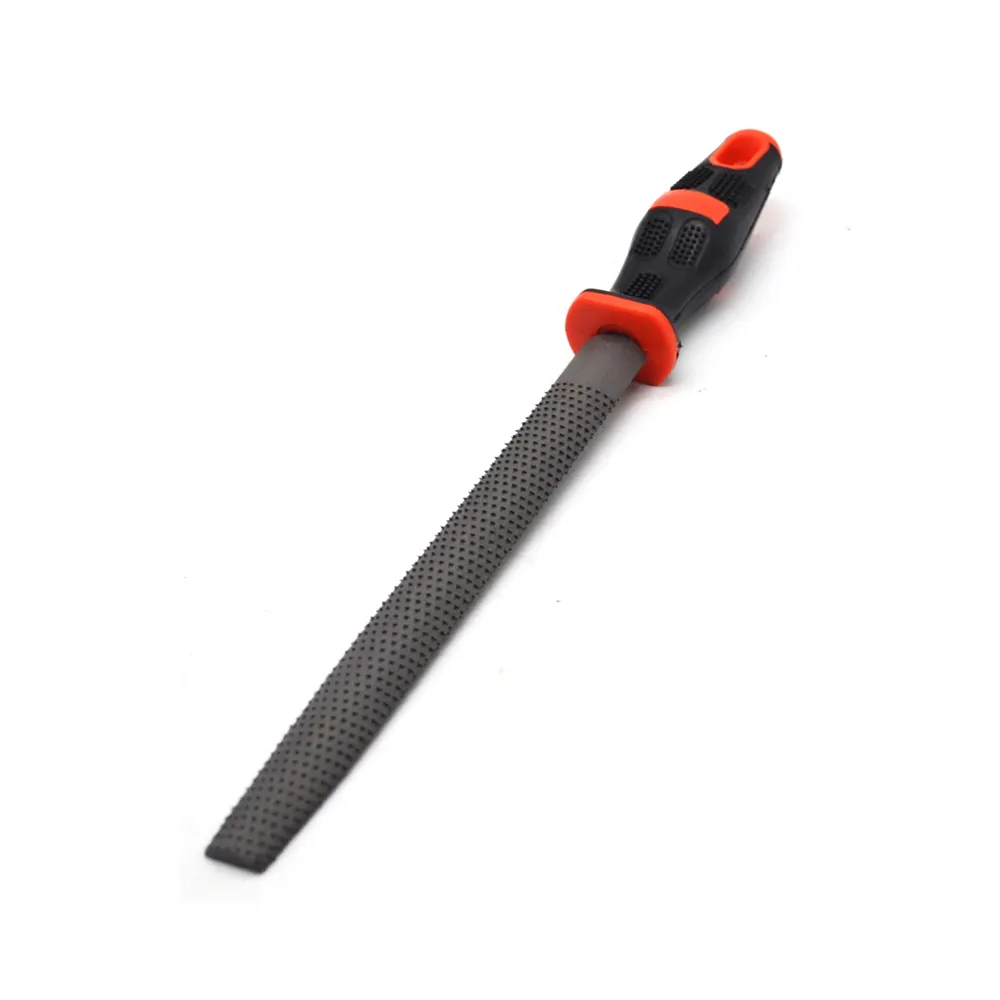 Professional 250 mm dual-colors soft handle Included half-round steel file
