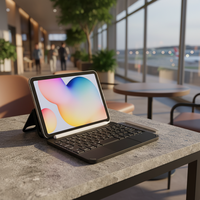 Casing Keyboard Mekanik Magnetik dengan Touchpad RGB untuk iPad Mini 6/7, Penutup Keyboard Nirkabel BT