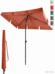 Outdoor Patio <strong>Balcony</strong> <strong>Parasol</strong> Adjustable Sunshade <strong>Parasols</strong> Rectangular Waterproof Umbrellas for Outdoor Garden Beach - Product Image 4
