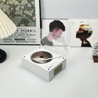 Lecteur de disques vinyle CD haut-parleur Bluetooth rétro, tourne-disque, lecteur de disques d'album à domicile, idéal pour les collectionneurs et le plaisir quotidien de l'écoute de musique