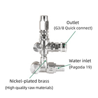 Vanne de régulation de pression à double sortie en laiton nickelé, compatible avec les machines de nettoyage, vanne de sécurité compatible ARVRZ.VRF.RR.RK.RC-Hanw
