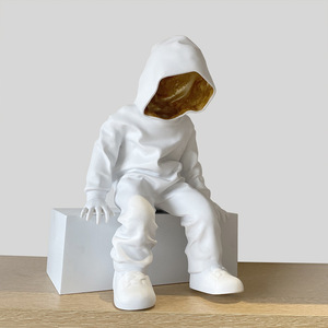 Scultura Astratta Moderna di Lusso Leggero: Ragazzo Misterioso per Ingresso Ufficio, Hall o Regalo d'Arte - Product Image 4