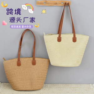 <b>Straw</b> woven shoulder/crossbody <b>bag</b>, new style, commuter tote <b>bag</b>, large capacity, vacation/beach <b>bag</b>. - Product Image 5