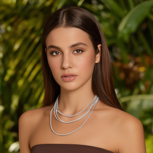 Collar en capas de acero inoxidable 316L con baño de oro PVD, joyería de moda sostenible y resistente. - Product Image 3
