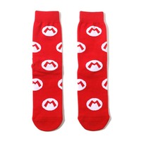 HY-998 nouveautés personnalisé hommes et femmes mode rue jeu sport haut Tube Skateboard unisexe vert dessin animé Mario chaussettes