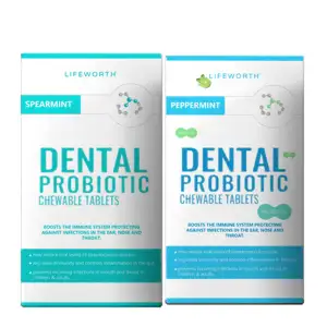 Lifeworth Vente Chaude ODM Comprimés à Croquer Probiotiques Dentaires <span class=keywords><strong>Protectis</strong></span> au Lactobacillus Reuteri avec Streptococcus Salivarius - Product Image 1