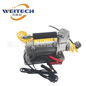 เครื่องสูบลมยางแบบพกพา Weitech 12V แรงดันสูง สำหรับรถยนต์และมอเตอร์ไซค์ - Product Image 4