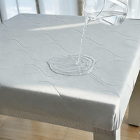 Nappe en polyester tricoté 100% avec envers en TPU imperméable matelassé pour banquets, fêtes, restaurants – Protection de table douce et facile à nettoyer