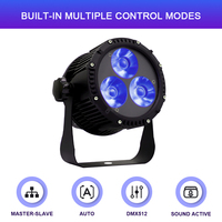 Avastron Éclairage Professionnel 3x20W LED Par Light RGBW IP65 Étanche DMX512 CRI90 3200-6500K Lumières de Scène Extérieures pour Fêtes et Clubs
