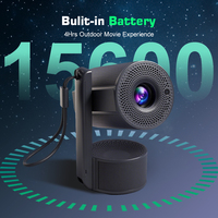 Mini Proyector Recargable de 15600 mAh para Exteriores, Compatible con 4K 250ANSI, Proyector de Video Inteligente Portátil con Android para Juegos, Batería Integrada