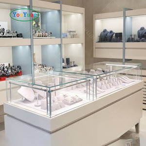 Espositore in vetro commerciale più popolare Youyuan con Design personalizzato <span class=keywords><strong>e</strong></span> illuminazione a Led MDF gioielli Display per negozio - Product Image 1