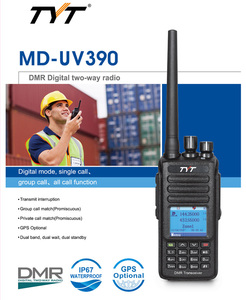 Radio Talkie-Walkie Robuste AES 256 TYT MD-UV390 PLUS 10W DMR Tier I II / Analogique DM1701 1801 - Product Image 4