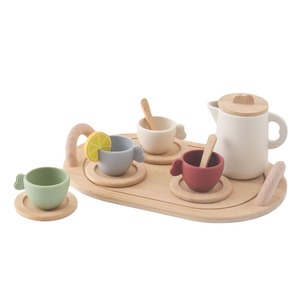 Nordic Style Food Grade Siliconen Hout Leeftijden Doen Alsof Spelen Afternoontea Kind Afternoontea Doen Alsof - Product Image 4