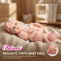 Poupées Reborn Bébé Nouveau-né Belinda 11 pouces, Jouets Réalistes en Vinyle Souple pour Enfants, Poupées Reborn pour Jeu d'Imitation