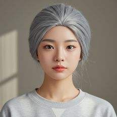 ผมกระเป๋าของคุณยายใช้สำหรับต่อและวิกผมสีขาว - Product Image 1