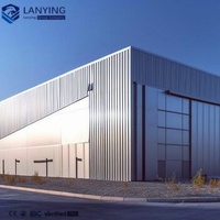 Estructura de Acero Ligero Estándar GB en Oferta, Almacén, Taller, Hangar, Construcción con Columnas Centrales, Soldadura y Corte, Marca SYLY