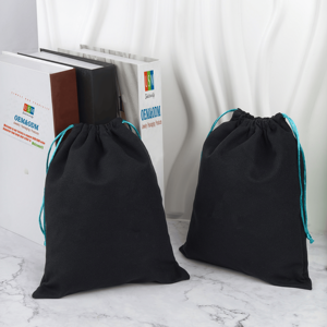 Bolsa de Cordón de Algodón Reciclable con Logotipo Personalizado al por Mayor, Bolsa de Embalaje Ecológica para Pegatinas - Product Image 5