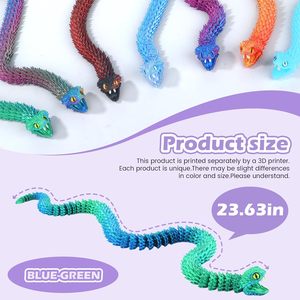 Juguete Sensorial de Plástico con Forma de Serpiente Congelada - Elástico, Suave y Flexible, Juguete Antiestrés para Adultos y Niños - Product Image 5