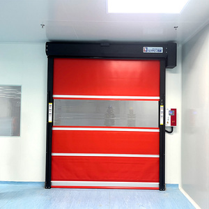 Porte à enroulement rapide en PVC avec capteur radar - Porte industrielle à grande vitesse pour salle blanche et entrepôt frigorifique - Product Image 5