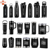 Bouteille d'eau isotherme JN Cup en acier inoxydable 304 sans BPA, certifiée FDA, personnalisable OEM, multi-capacités, avec couvercle à poignée et ouverture large