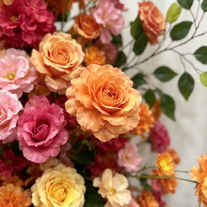 Promise Artificial Flower <b>Arch</b> Set Mixed Color Polyester Handmade High Simulation Wedding <b>Decoration</b> - Product Image 4