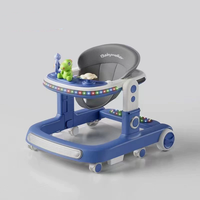 Marche-bébé pliable en plastique pour nouveau-né, modèle personnalisé, nouveau modèle, avec musique, 4 en 1, avec roues et siège