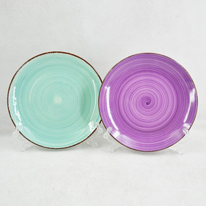 Échantillon disponible vaisselle d'hôtel en céramique écologique motif végétal assiette de peinture <span class=keywords><strong>à</strong></span> <span class=keywords><strong>tarte</strong></span> vente en gros - Product Image 6