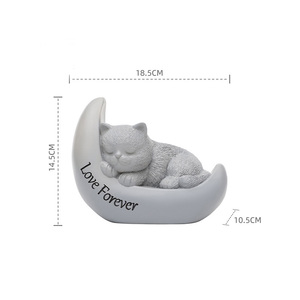 Factory Handmade Resin Pet Cremation Urn, Decorative Dog <b>Cat</b> Ashes Urn, Personalized Pet Remembrance Keepsake for Pet Loss - Product Image 6