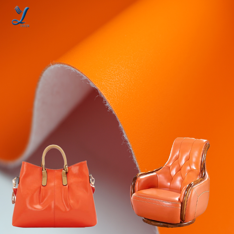 Source Factory Fine Grain 100-Thread PVC Leather Fabric Embossed Knitted Bags YX301 Abrasion-Resistant Brushed Back Stock