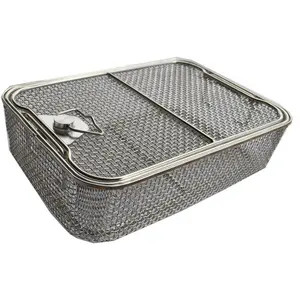 Customized Stainless Steel Medical Disinfect Wire Mesh Basket Sterilization Storage Basket
