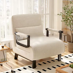 Divano Letto Moderno Regolabile a Una Piazza con Movimento a <span class=keywords><strong>Dondolo</strong></span>, Rivestimento in Tessuto e Struttura in Metallo - Arredamento di Alta Qualità per Soggiorno - Product Image 4