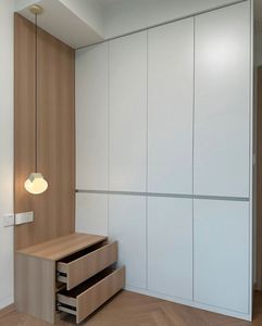 Juego de armario con Vestidor moderno para dormitorio, armario de ropa de MDF y armario con puerta abatible, muebles para el hogar para uso en villas - Product Image 6