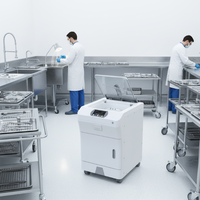 Machine de nettoyage d'endoscopes à température automatique pour laboratoire, stérilisation au plasma, cycle d'auto-désinfection, écran tactile LCD, minuterie
