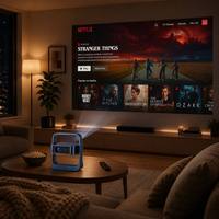 Projecteur intelligent Whale TV Android 13 Full HD 300 ANSI Lumens, home cinéma portable, LED WiFi 6 pour 5.0, haut-parleur intégré