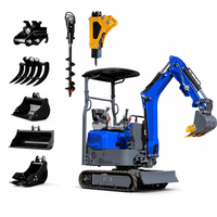 PENGIRIMAN GRATIS Excavator Mini 3.5 Ton CE EPA EURO 5 Crawler Mesin Kubota 1 Ton 2 Ton Excavator Pertanian Cina