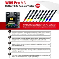 IPARTS OSS W09 Pro V3 Testeur de Durée de Vie de la Batterie avec Pop-up pour iPhone 11-15PM, Outil de Détection et de Modification de l'Efficacité de la Batterie, et de Santé du Cycle à 100%
