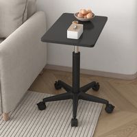 Station de travail réglable, petite table roulante de chevet, table d'angle pour salon, étagère latérale mobile pour la maison