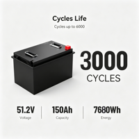Batterie lithium LiFePO4 pour voiturette de golf 51.2V/64V 105Ah/150Ah avec BMS Bluetooth intégré, chargeur à cycle profond 3000, OEM -20-60, charge maximale 12