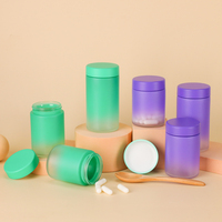 Emballage personnalisé pour flacons de vitamines 100ml 120ml 150ml – Bouteilles en verre dépoli pour gommes, vitamines et compléments alimentaires – Pot à capsules