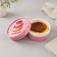 Cajas de Regalo Redondas de Papel Impresas a Color, Estilo Macaron, para Pastelería, Venta al por Mayor para Pastel de Queso con Arándanos