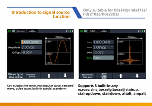Owon hds2202s 3-in-1 cầm tay 200MHz 1gsa/S Oscilloscope với 2-CH phạm vi 1-ch afg DMM đa chức năng Tester - Product Image 4