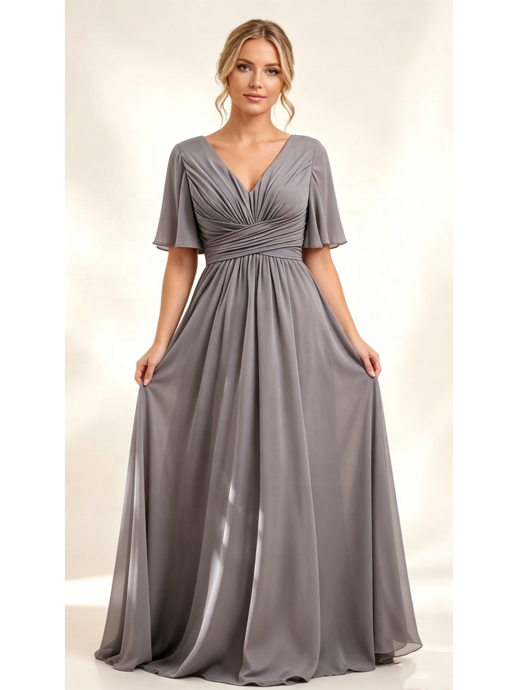slimming bridesmaid dresses Solid Color Long Slimming Fashion Bridesmaid Dress