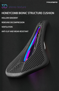 MTB公路自行车配件零件自行车座椅长凳蜂窝3D轻型鞍座 - Product Image 2