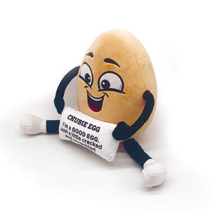 Высококачественная плюшевая игрушка-яйцо «Счастливое лицо» на заказ, очень мягкая, из органического хлопка и ПП-хлопка, детские подарки, экологически чистый ПП-хлопок - Product Image 3