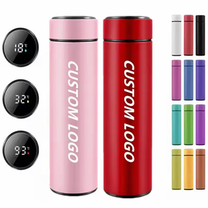 Portable Double Wall Temperature Display LED Eco-Friendly Stainless Steel Insulated <b>Coffee</b> Mug Tumbler for Camping Smart - Product Image 6