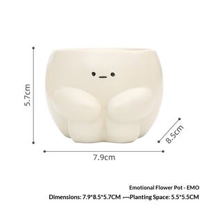 <span class=keywords><strong>Maceta</strong></span> de Resina <span class=keywords><strong>con</strong></span> <span class=keywords><strong>Cara</strong></span> de Dibujos Animados, Adorable Mini <span class=keywords><strong>Maceta</strong></span> para Suculentas y Flores, para Escritorio, Suelo, Oficina, Decoración de Jardín, Regalo Estilo Kawaii - Product Image 6