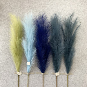QSLH-546 de haute qualité herbe de pampa chaude Artificiales Grandes graines d'herbe de pampa centres de table de mariage Faux herbe de pampa moelleuse - Product Image 4