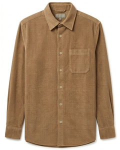 OEM Custom Logo 100% Cotton Corduroy Casual Breathable Eco-Friendly Solid <b>Winter</b> Long Sleeve <b>Men</b> <b>Shirt</b> - Product Image 2