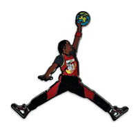 Basketball Club Shop Marketing Cadeau promotionnel Épingles en émail dur nickelé noir Personnalisation en gros Vêtements Épingle en tissu